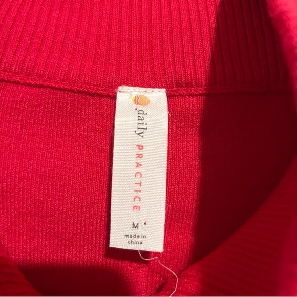 Anthropologie Daily Practice Polo Knit Mini Dress in Hot Pink Size Medium - Picture 9 of 11